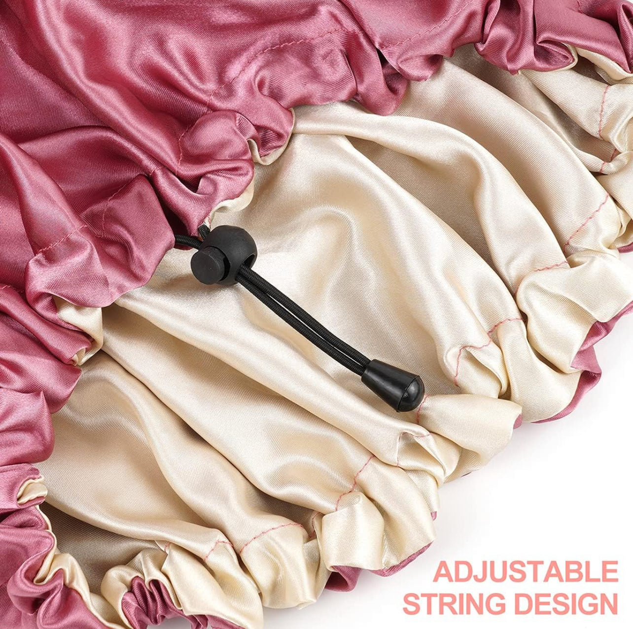 Satin Double-Sided Adjustable Sleep Bonnet Accessories